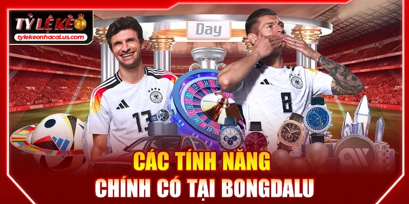 Các tính năng chính có tại bongdalu